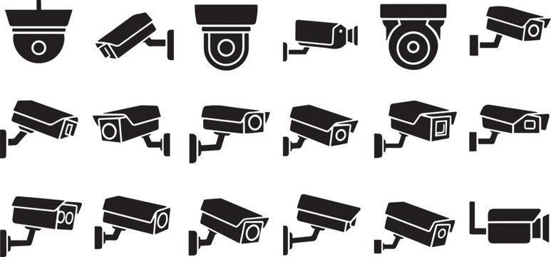 Black and white security camera security cameras surveillance 1 CCTV monitoring
