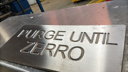 Metal Plate With Engraved Text