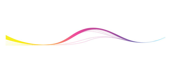 Fototapeta premium Minimal flowing gradient wave line abstract design element