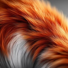 Fototapeta premium Nahaufnahme flauschiger rotbrauner Tierfellstruktur eines Fuchs