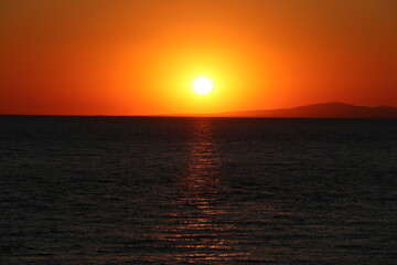 Sunset above the sea