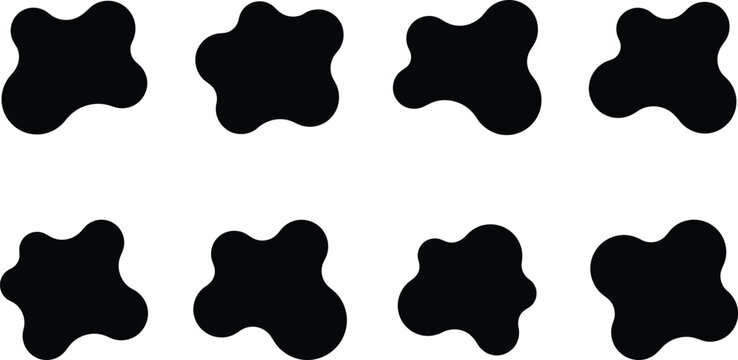 Patr&oacute;n de manchas negras irregulares sobre fondo blanco, evocando piel de vaca o d&aacute;lmata, dise&ntilde;o gr&aacute;fico abstracto.