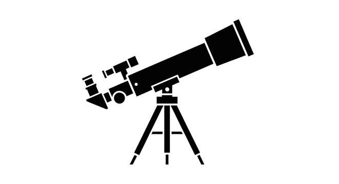 Telescope on a tripod stand.