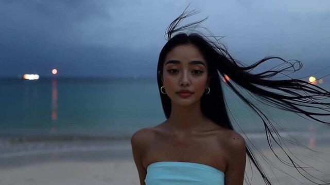健康的な魅力を持つアジア人女性