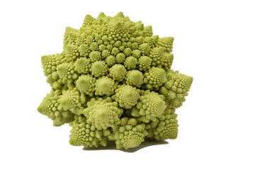Fresh Romanesco Broccoli Vegetable with Detailed Fractal Structure food healthy