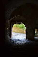 Fototapeta premium horse gate entrance to historic Braunfels Castle in Braunfels Hesse Germany