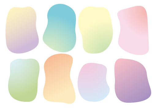 丸い曲線フォルムのカラフルなグラデーションフレームセット