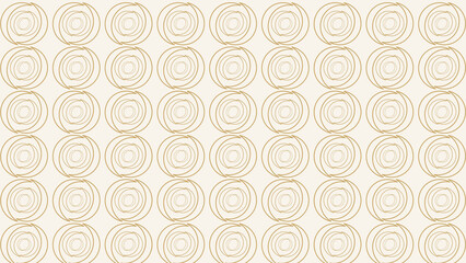 Seamless repeating spiral circular line symbols arranged in grid on neutral background elegant geometric decorative pattern texture