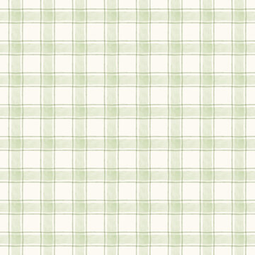 Pastel sage green plaid seamless pattern with watercolor texture