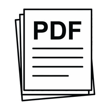 A vector icon of a stack of PDF documents