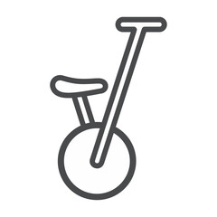 Vector icon of a unicycle with a seat and handle © Ravi