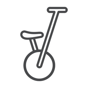 Vector icon of a unicycle with a seat and handle