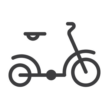 A simple vector illustration of a motorcycle in minimalist design
