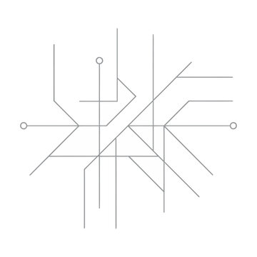 An intricate vector design featuring intersecting lines and geometric patterns