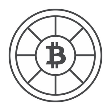 A high-quality vector image of a Bitcoin logo displayed on a circular background