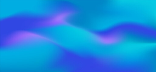 Aurora light background with blue and purple gradient. Abstract backdrop of northern lights color gradation. Arctic aurora borealis at night, vector illustration © PollyVa