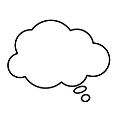 Thought cloud icon vector