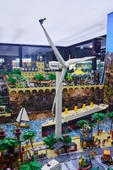 Fototapeta premium Moscow, Russia. - June 23, 2025: Lego construction kit, old models. Collection of the famous toy series