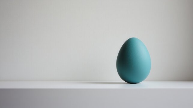 A single teal robin's egg, isolated