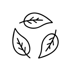 eco friendly leaf cycle icon