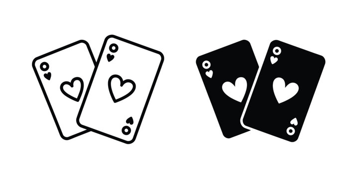Playing cards icon symbol deck suit poker vector