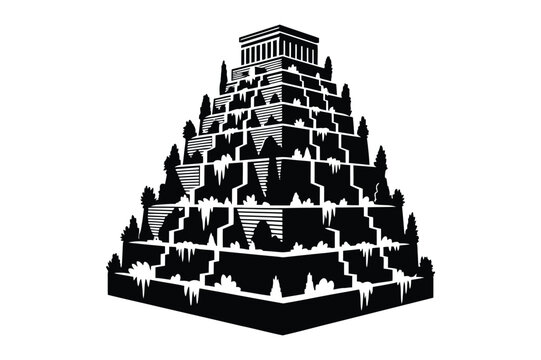 Hanging gardens of babylon illustration