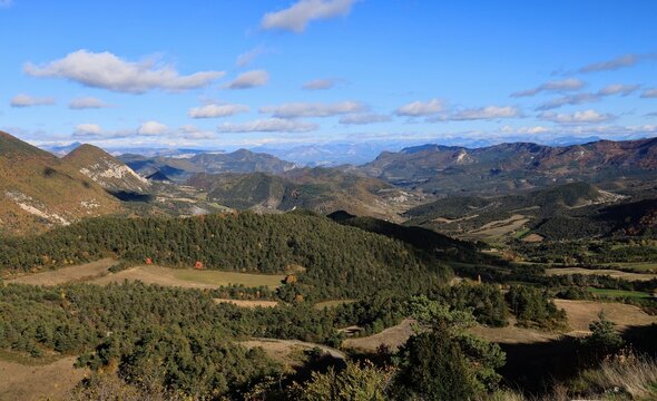 Le relief des Baronnies vu du Col de Perty en automne. Baronnies Proven&ccedil;ales - Dr&ocirc;me