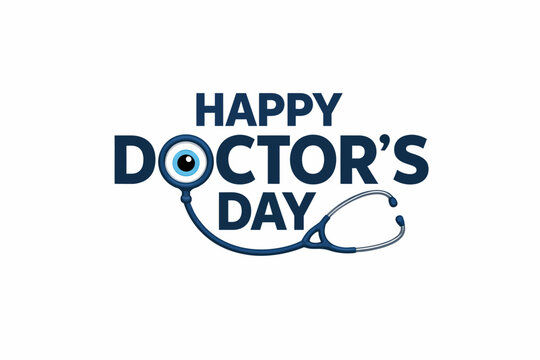 Happy doctor's day celebration with stethoscope