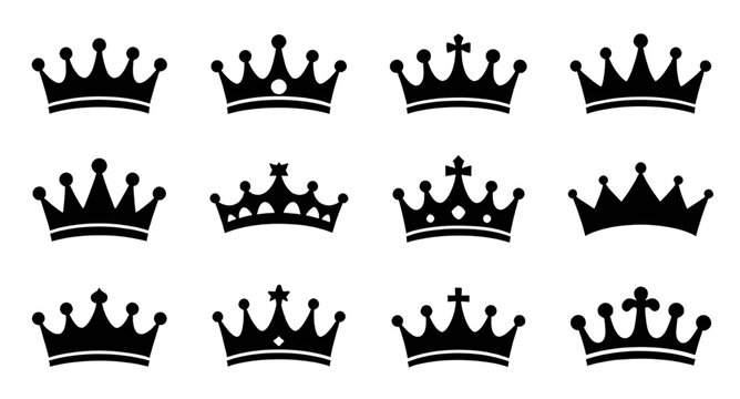 royal crown icon, king crown icon, queen crown icon, crown silhouette set, crown outline icon, crown vector illustration, crown clipart design, crown graphic design, crown drawing illustration, crown 