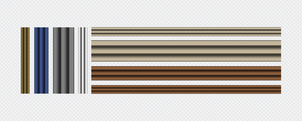 Classic Decorative Wall and Ceiling Molding Set – Elegant Crown Molding, Baseboard, and Architectural Trim Vector Collection © gzba