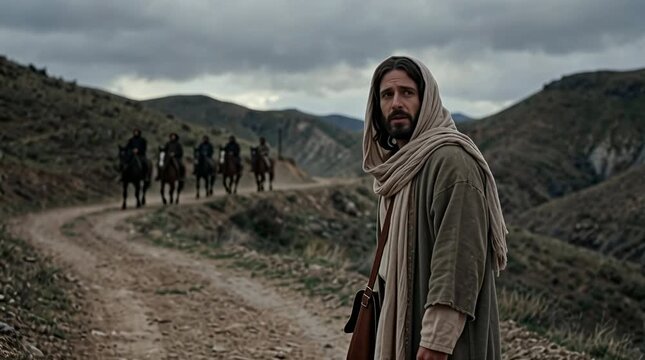 Jesus turning back from Judea path due to danger