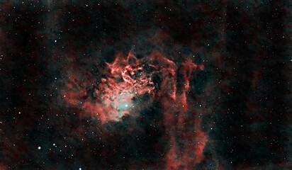 IC 405 HOO Flaming Star Nebula in the constellation of Auriga photographed with a smart telescope © fotonaturali