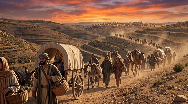 Crowds heading to Feast of Tabernacles from Galilee