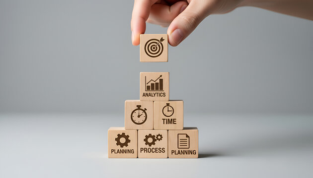 Logistics KPI Scorecard Dashboard Concept with Target KPI Icons and Performance Tracking for Decision Making and Supply Chain Analytics
