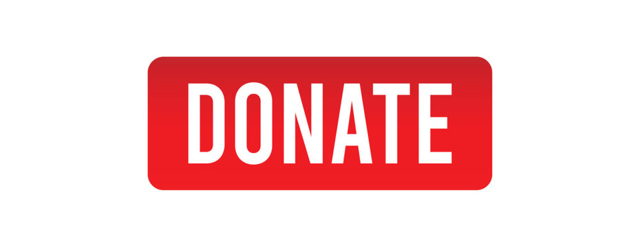 Donate Red Call to Action Button Bold White Text Minimal Charity Banner
