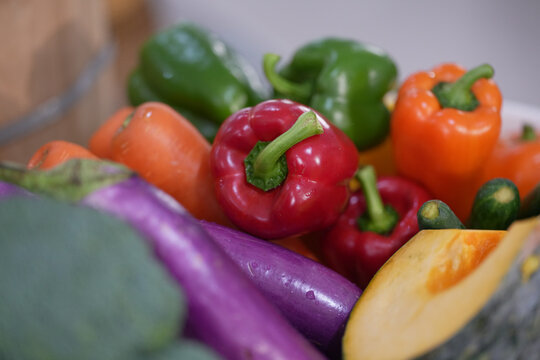 Different fruits and vegetables