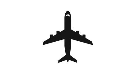 Fototapeta premium Airplane Silhouette in Flight.