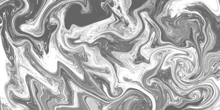 Artistic liquid swirl pattern with elegant gray and white ripples creates dynamic marbling effects. Minimalist abstract vector marble texture background for modern creative backdrops and clean digital