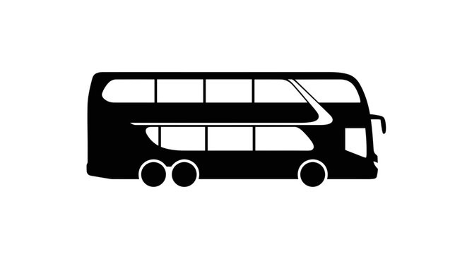 Double Decker Bus Side View.
