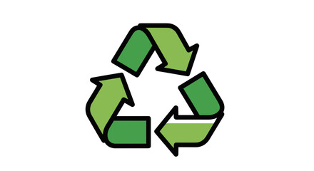 Obraz premium Green Recycling Symbol Logo.