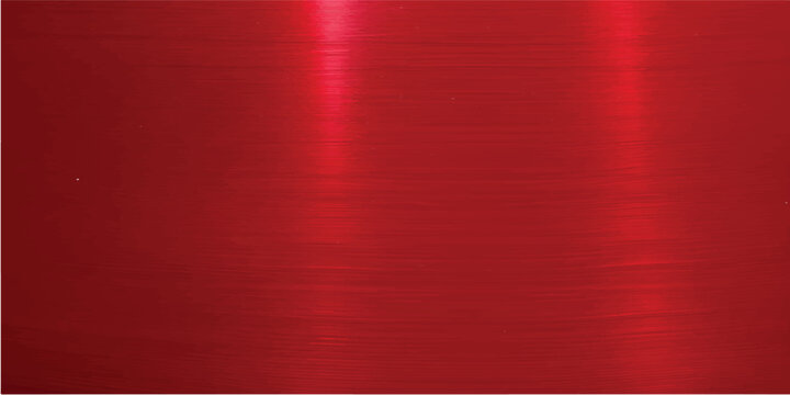 Red metal background texture with vintage gold patterns and a dark grunge surface creates a blank material backdrop for wallpaper and canvas design