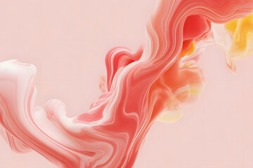 Fototapeta premium Vibrant liquid marble abstract texture flowing on pink background