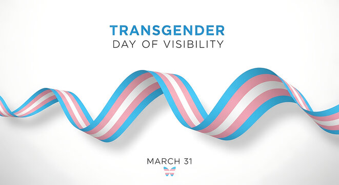 Transgender day of visibility awareness ribbon