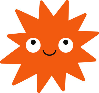 A cheerful orange star with a smiling face and large white eyes is prominently displayed against a stark black background high quality professional detailed modern elegant