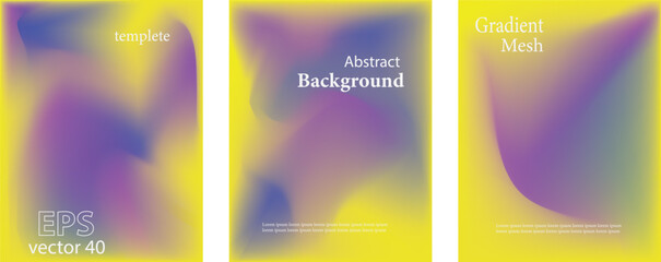 Abstract Background Green, Yellow, Blue, pink purple blurred gradient background with aurora shape and light texture on black background. Modern green blur grainy technology background for poster wall