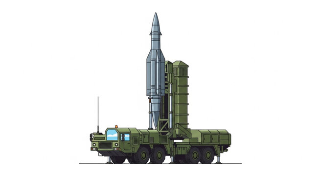 S-400 Triumf mobile surface-to-air missile system on a military vehicle.