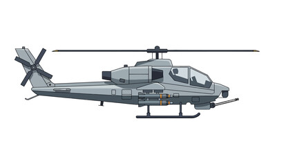 Modern Attack Helicopter - Pixel Art Style