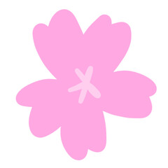 Fototapeta premium pink flower on white background