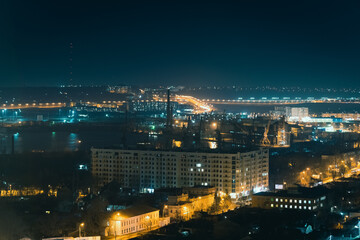 Obraz premium night view of the city
