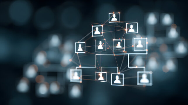 Illustration of interconnected people, symbolizing network and communication, representing the global reach and seamless flow of information.